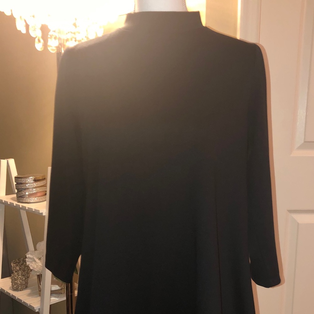 3/4 sleeve dress black dress
